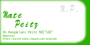 mate peitz business card